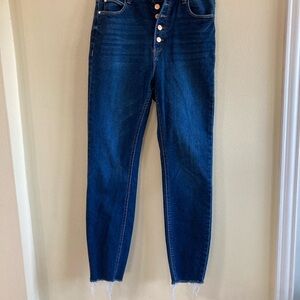 And Now This - High Rise, Skinny Jeans Dark Blue Denim Jeans